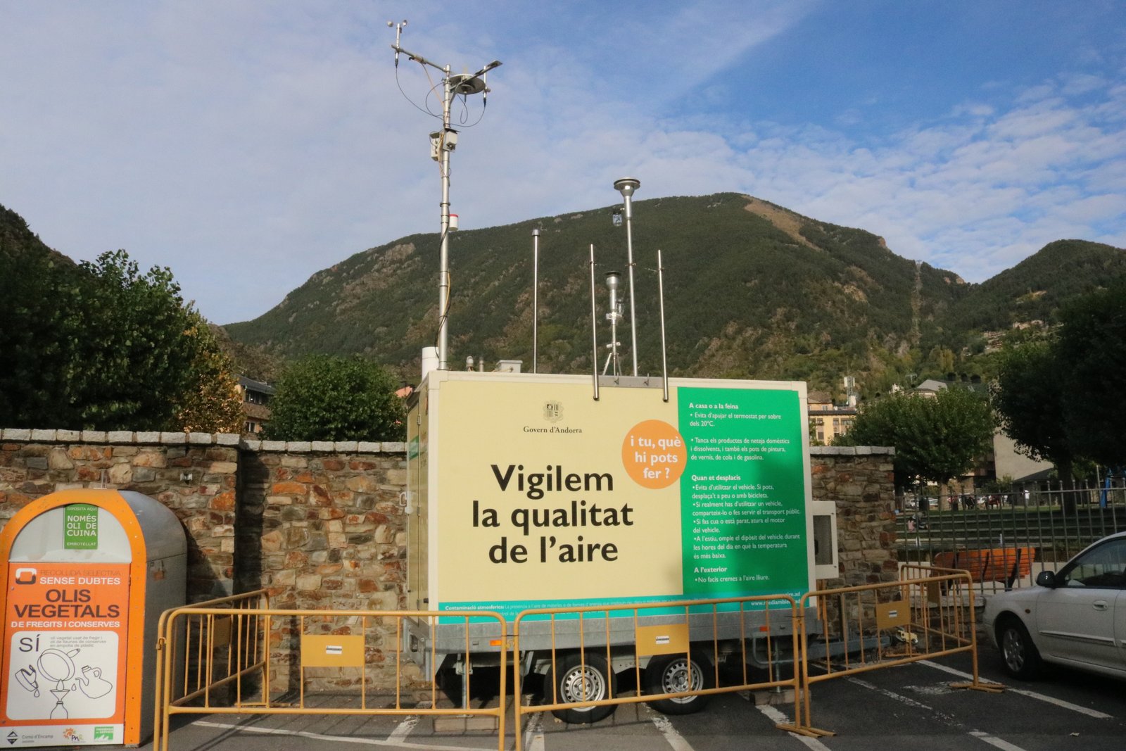 Una estació de vigilància de la qualitat de l'aire a Encamp