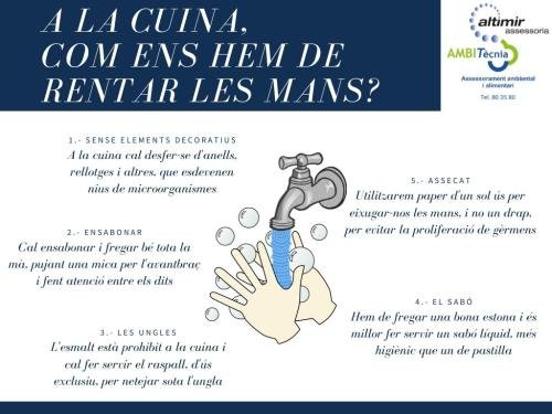 Infogràfic resum de com rentar-se les mans