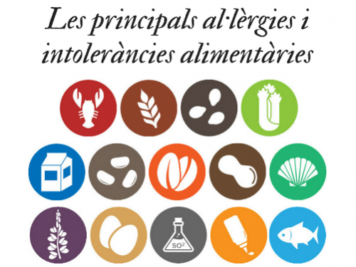 Icones dels 14 al·lèrgens definits per la UE.